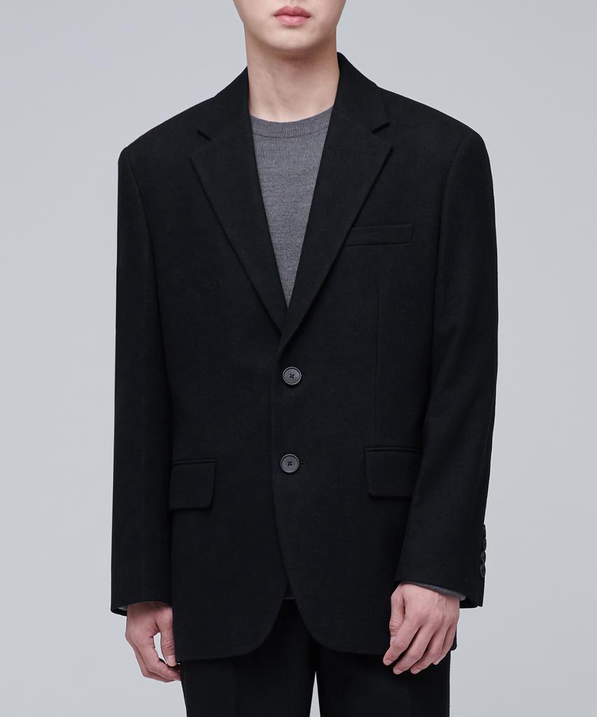 Musinsa Standard Wool Flannel Oversized Blazer [Black]