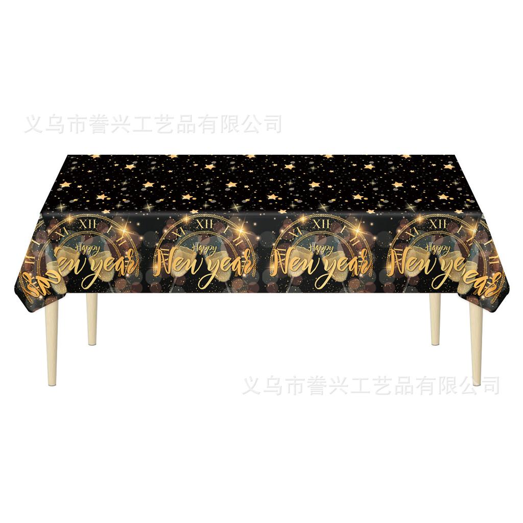 Neujahrsthema Tischdecke Frohes Neues Jahr Feiertag Einweg Pe Tischdecke Partydekoration