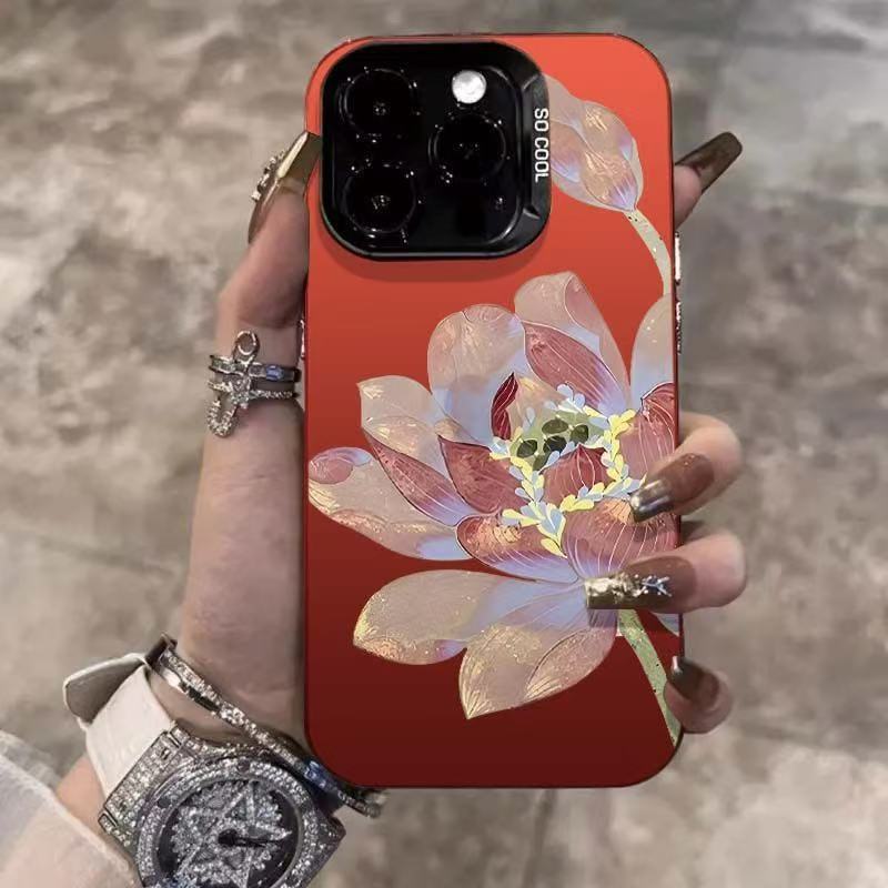The new leaf is suitable for iphone17 mobile phone case Apple 16promax/15 Lotus 14pro13 Europe and America 12XR