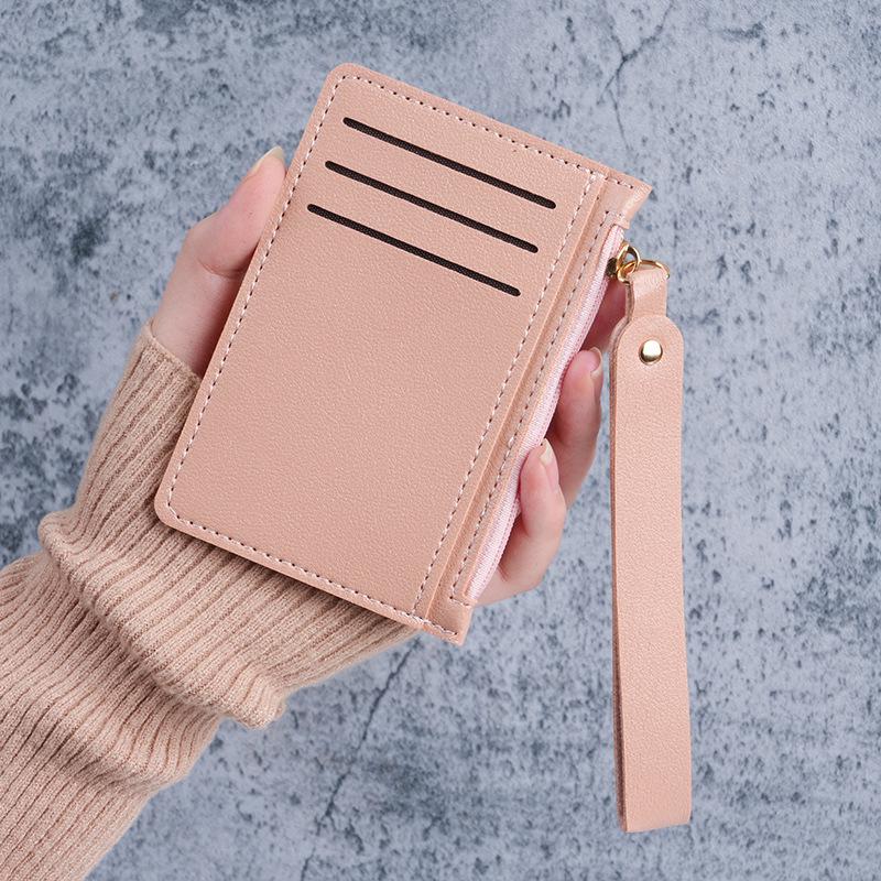 Ultra-thin Women's Zipper Coin Purse & Card Holder - Compact, Multifunctional Handheld Storage Bag