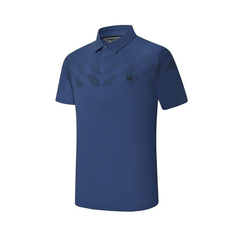 Fila Golf Serie Cooler Strickpullover Bequemes Sport-Kurzarm-Polohemd Herren Oberteile A11M625158F-NV