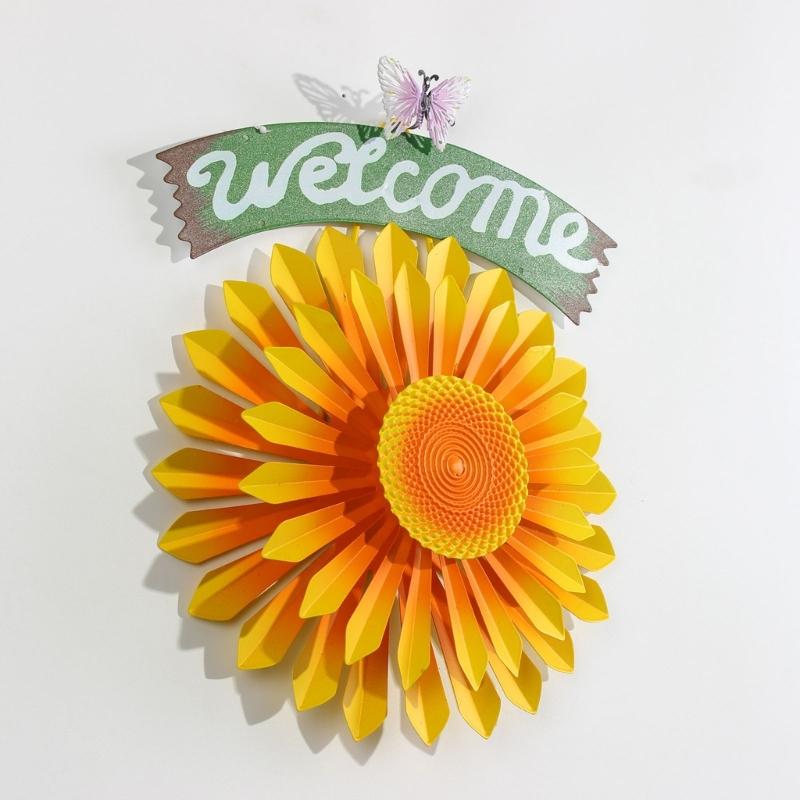 Flower Wind Spinner Windmill Toy Decoration Handheld Pinwheels Decoration Colorful Flower Sculpture For Backyard