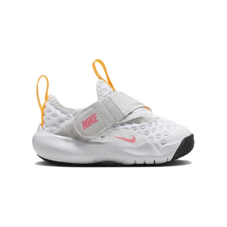 New Nike Flex Advance BR TD Slip Resistant Cushioning Low Top Toddler Shoes White Orange Infant And Toddler DC9367-100
