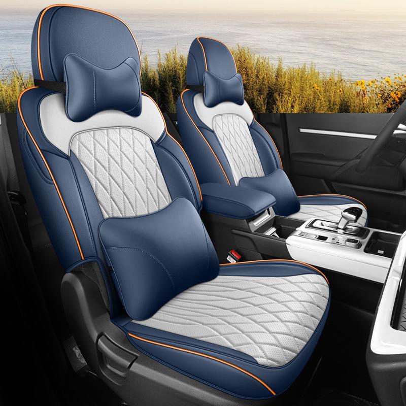 Modern MUFASA Universal Car Seat Cover, Full Coverage Leather, Fits 23 Models, Four Seasons Cushion.