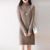 Women Sweater Dress 100% Wool MODERN NEW SAGA Turtleneck Knit Long Pullover Winter Jumpers Wool Long Dress Female