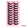 10 Pairs Of False Eyelashes, Large Curls, Natural Chemical Fiber Curls, Thick And Natural Eyelashes