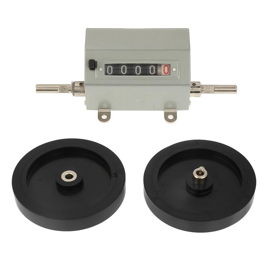 Digital 5-digit Rolling Wheel Counter 0- 9.9 Counting Range Roll Type Length Counter . Speed 350 Rpm Rolling Wheel Measuring Counter with Reset f