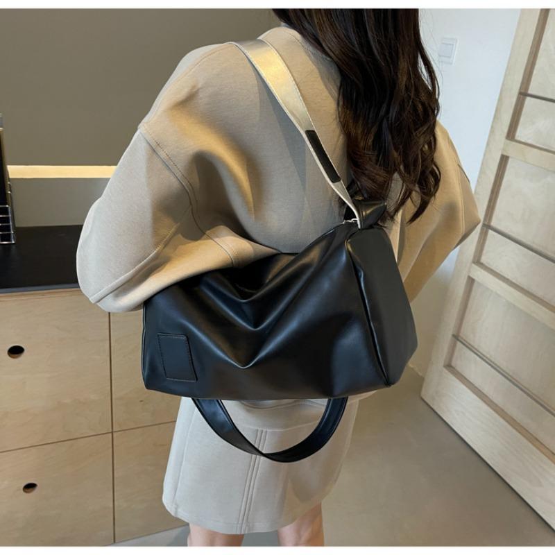 Contrast Color Casual Small Round Pillow Shoulder Bag For Men Women Couple