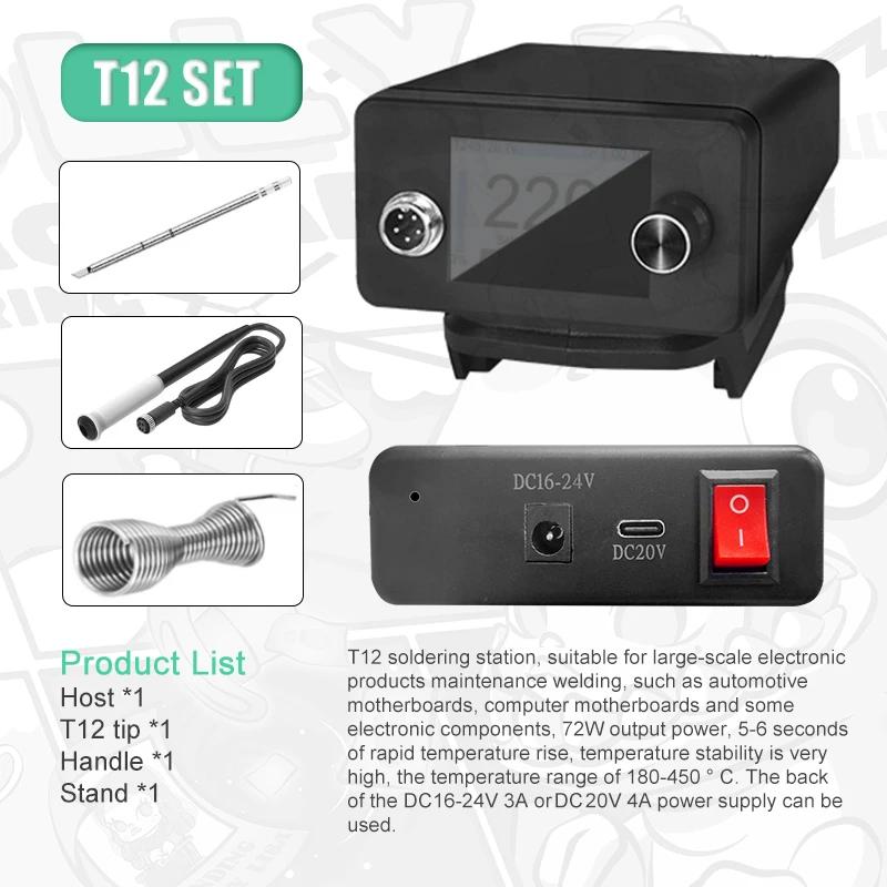 4-in-1 H4 Battery Soldering Station W/ Auto Sleep & Energy Saving, Compatible W/ T12/C210/C245/C155 Tips for Makita Tools
