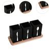 Kitchen Utensils Holder with Compartments Rustic Farmhouse Wooden Cutlery Silverware Holder for Home Pantry Party Restaurant