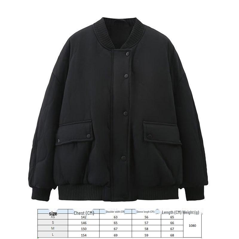 Giacca Trapuntata in Cotone da Donna Inverno 2024 - Moda Street Style, Cappotto a Maniche Lunghe
