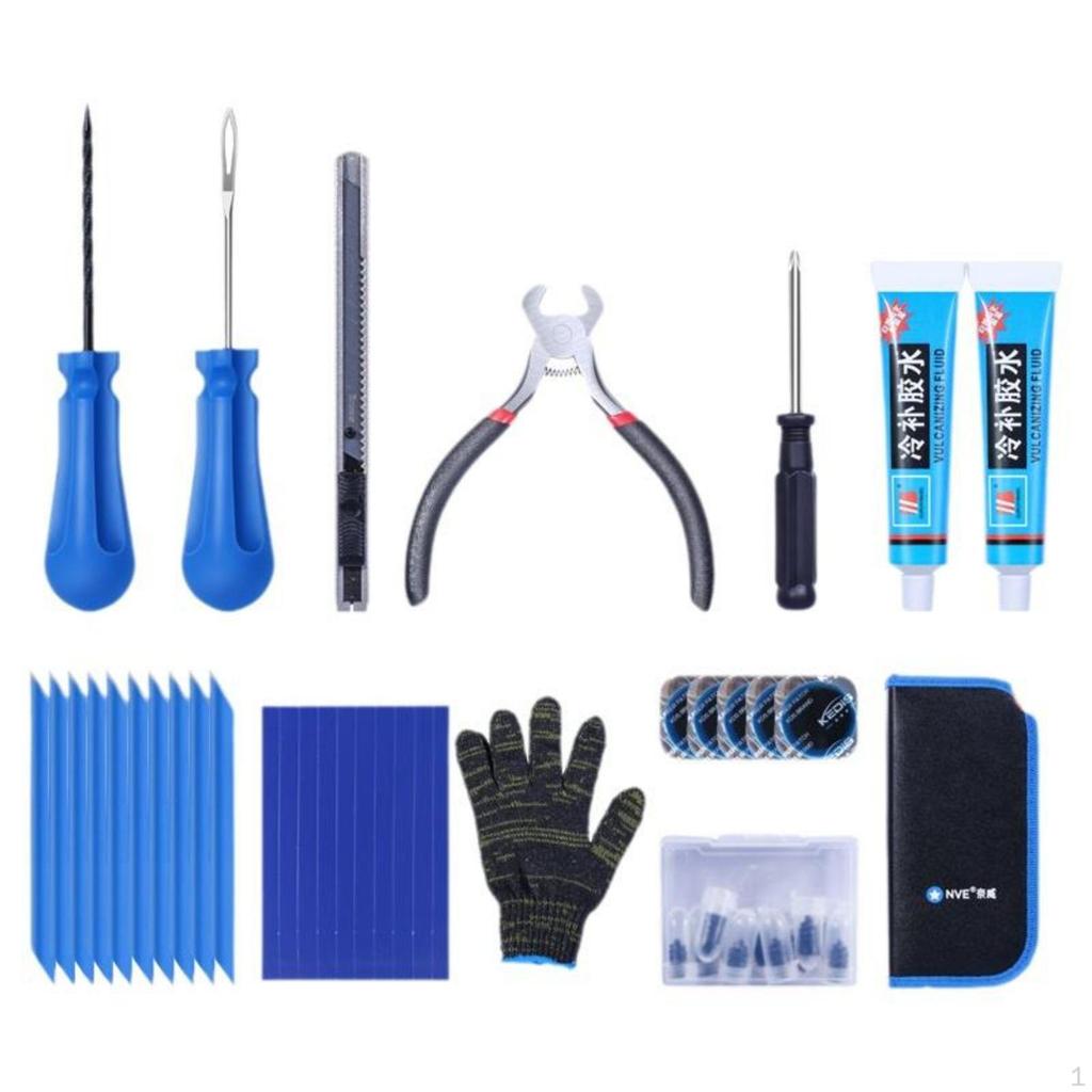 Kit, Automatic Vulcanizing Rubber Strip, Fast Plug Tool, Car Emergency 45pcs Other