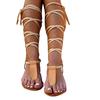 Women Summer Open-Toe Strap Roman Wind Straps Toe Flat Sandals Shoes Large Size