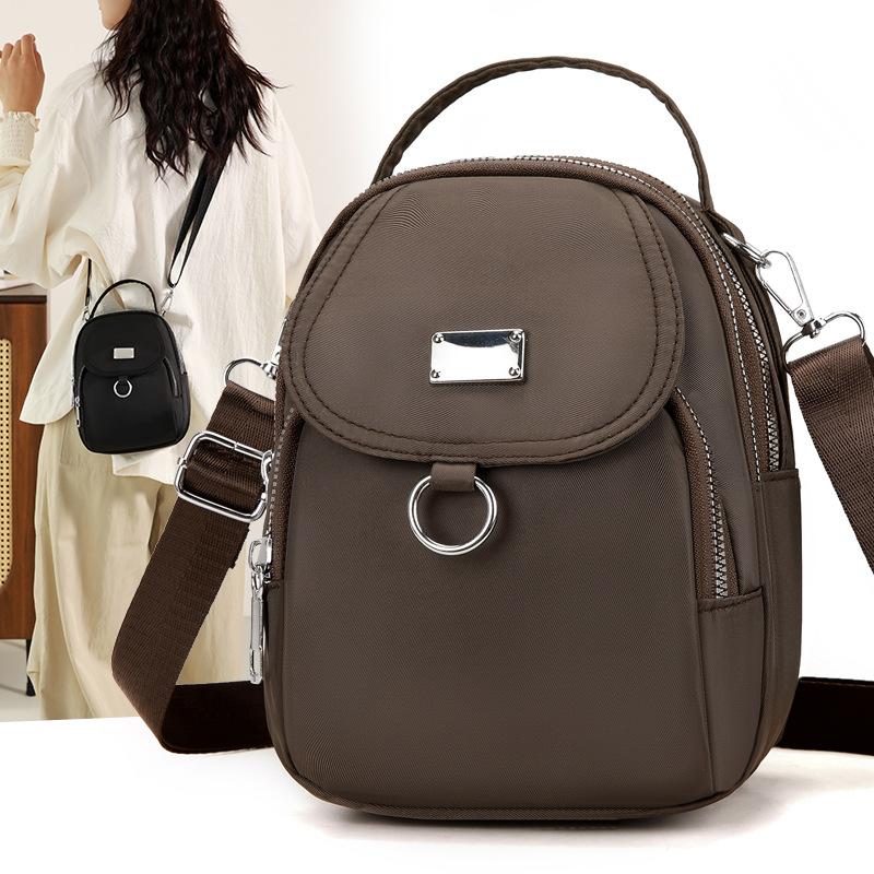 Chic Mini Shoulder Bag, Lightweight Nyl Crossbody Bags with Adjustable Strap, Stylish Multiple Pockets Phe Wallet for Daily