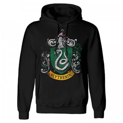 HARRY POTTER Unisex Adult Slytherin Distressed Hoodie