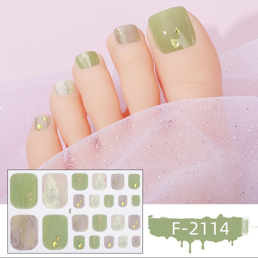 Three-dimensional Toenail Sticker 3D Imitation Drill Toenail Nail Patch Waterproof and Long-lasting Whitening Toenail Sticker Full Sticker