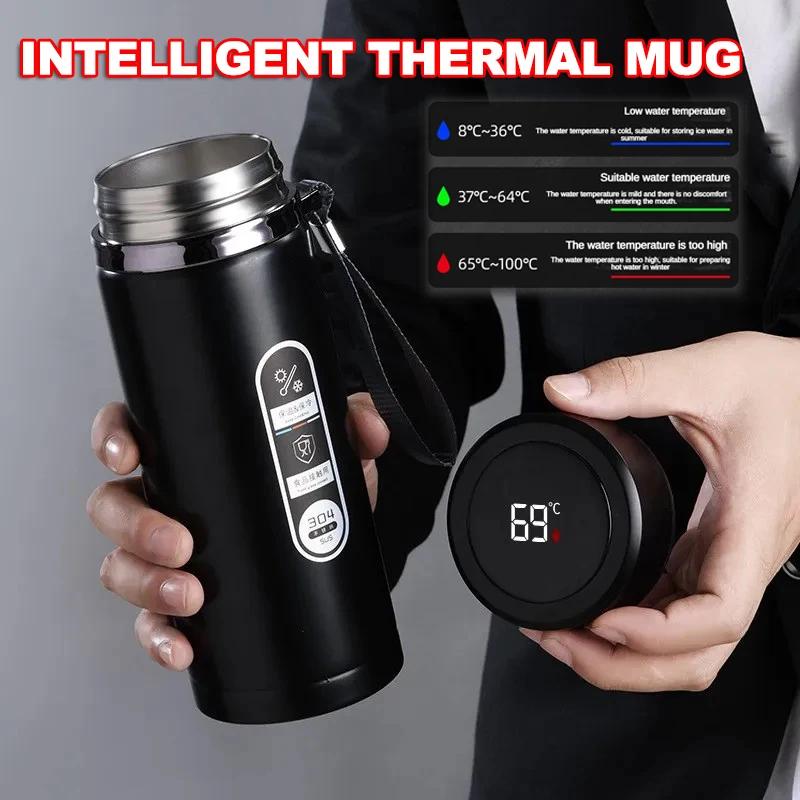 500ML LED Temperature Display Stainless Steel Thermos Sports Thermos Keep Hot and Cold Hot and Cold Insulated Cup