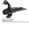 Suporte de celular para carro com compartimento para CD, suporte giratório de 360 graus com almofada antiderrapante, suporte universal para smartphone Samsung/MP3