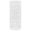 vidaXL Umbrella Stand Leaf Motif Steel White
