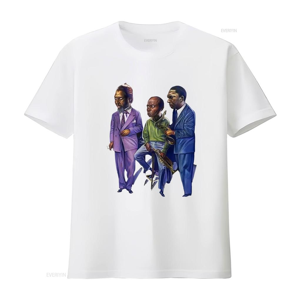 Miles Davis And The Modern Jazz Giants Thelonious Monk John Coltrane T Shirt For Lovers Vintage Slightly Streetwear