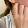 Elegant Geometric Copper Ring For Women Adjustable Size Modern Minimalist Design