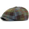 HT4970 Mens Berets Women Vintage Artist Painter Plaid Beret Hat Male Female Flat Cap New Autumn Winter Hat Octagonal Beret Caps