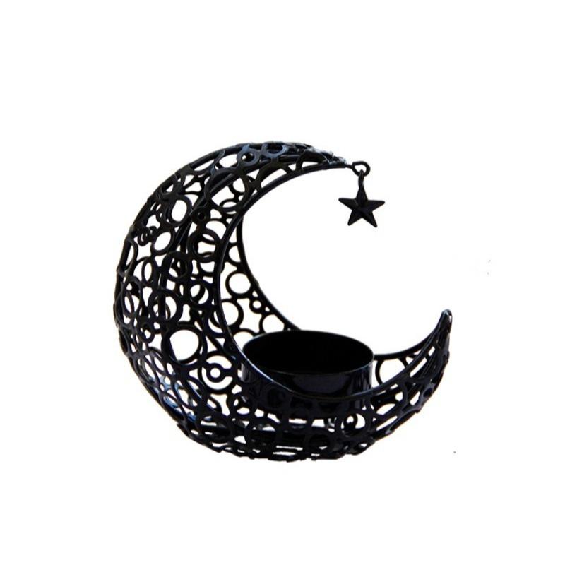 1-5PCS Elegant Metal Moon Candle Holder Romantic Wedding and Christmas Table Decor Modern Luxury Independent Tea Light Stand