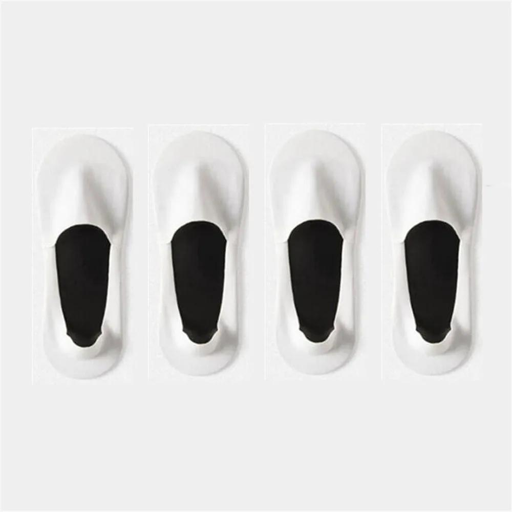4 Pairs Ice Silk Socks Men Low Tube Summer Ultra-thin COTTON Bottom Socks Breathable Slippers Comfortable Soft Sokken
