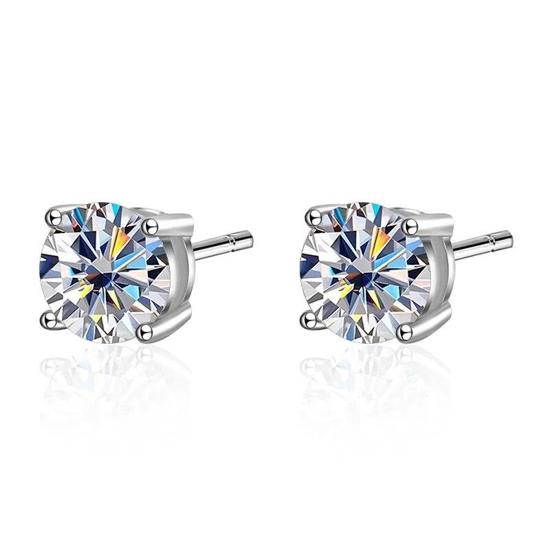 Trendy S925 Zilveren Oorknopjes met 5mm en 6.5mm Geometrische Vorm Fijne Sieraden voor Jubileum van Stel Cadeau voor Stel