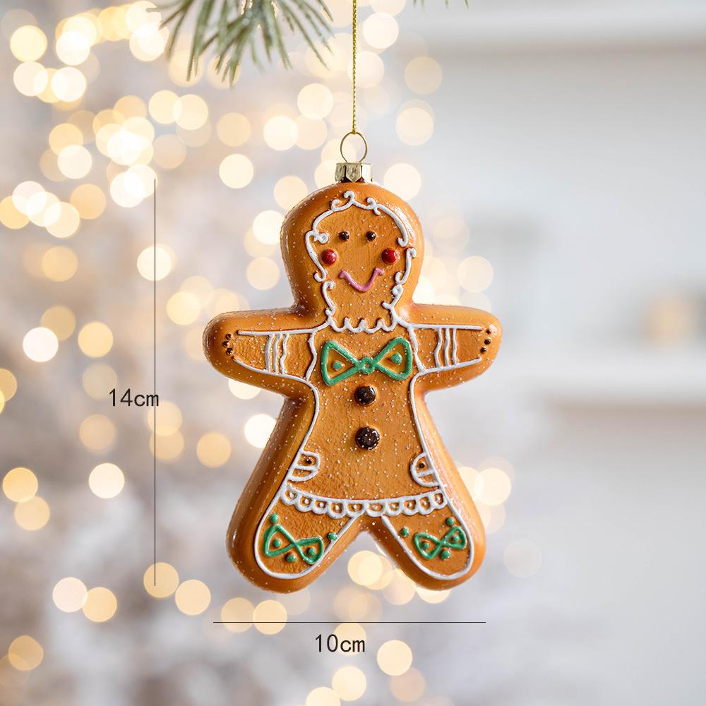 1PC Gingerbread Color Old Man Biscuit Pendant Christmas Tree Decoration Pendant Christmas Tree Ornament Christmas Decoration Small Gift