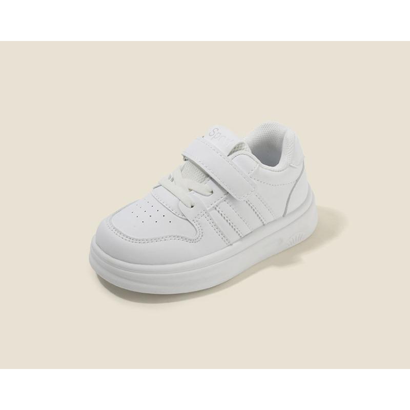 Kids White Sneakers Lightweight Soft Sole Casual Shoes For Boys Girls