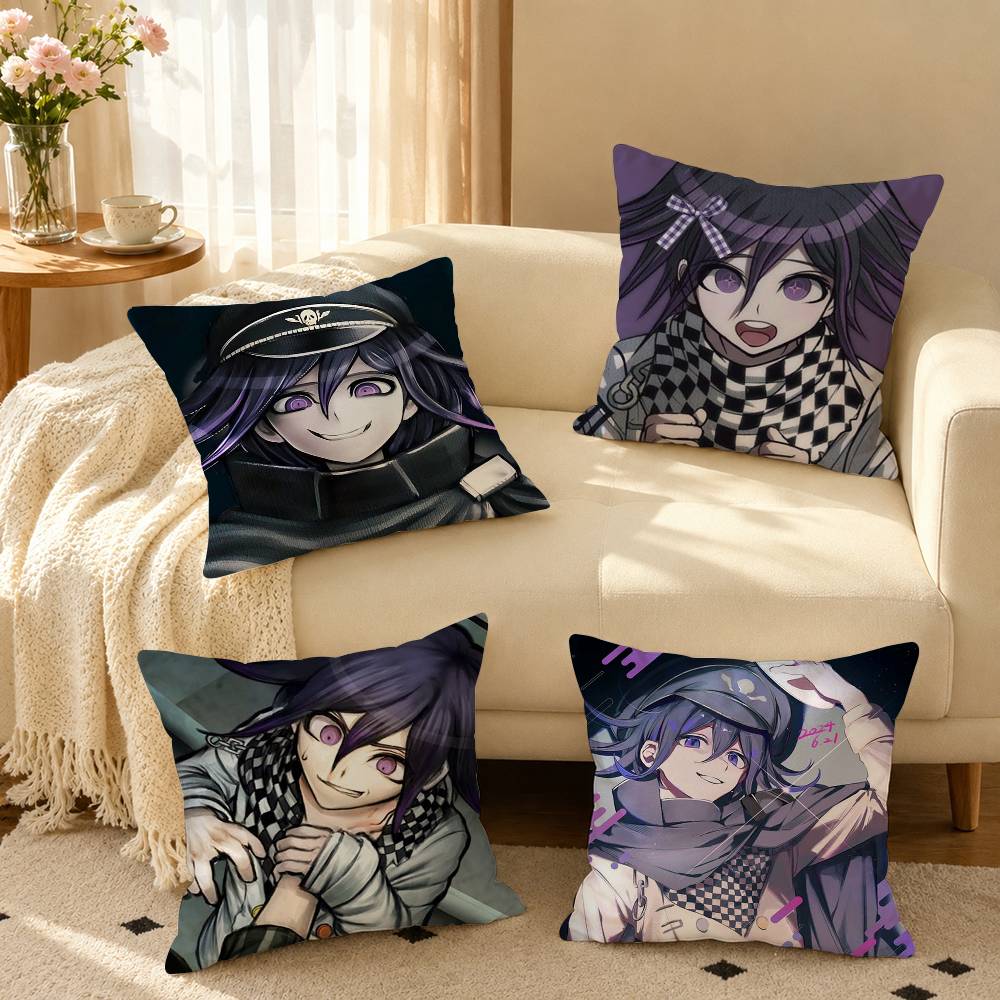Game Danganronpa Kokichi Oma Square Double-Sided printed Pillow Case Bedroom Bedside Pillow Sofa Cushion Cover