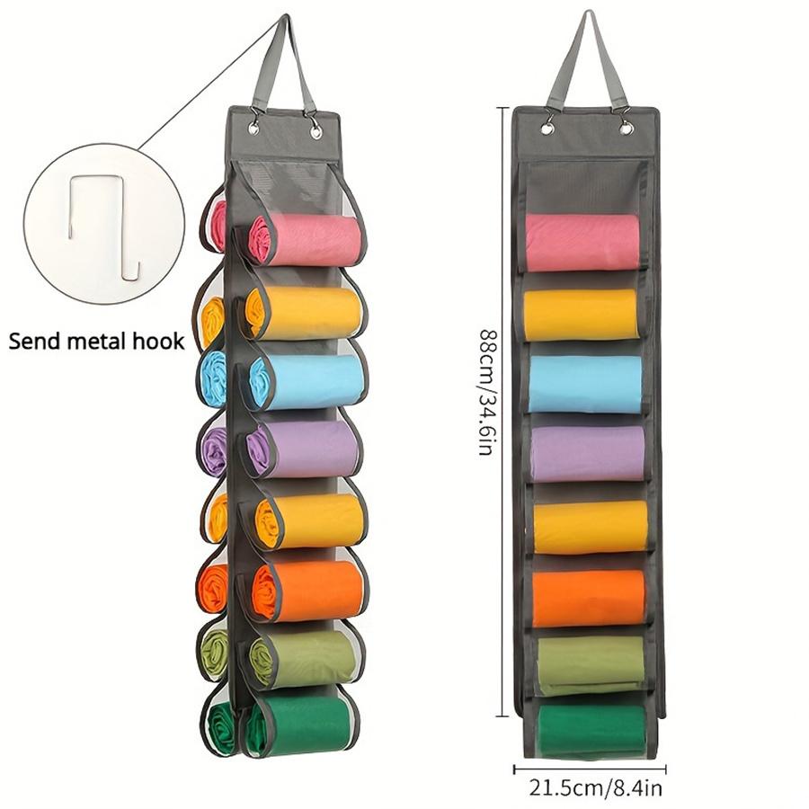 16-Pair Capacity Foldable Hanging Pants Storage Bag, Wardrobe Organizer for Jeans Trousers Shirts