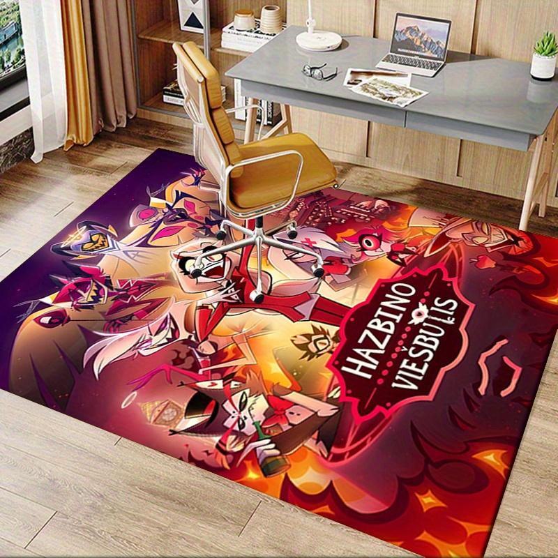 1pc Hazbin Hotel, Demon Hunter, Cartoon Network Office Carpet Soft Polyester Entrance Carpet Washabl