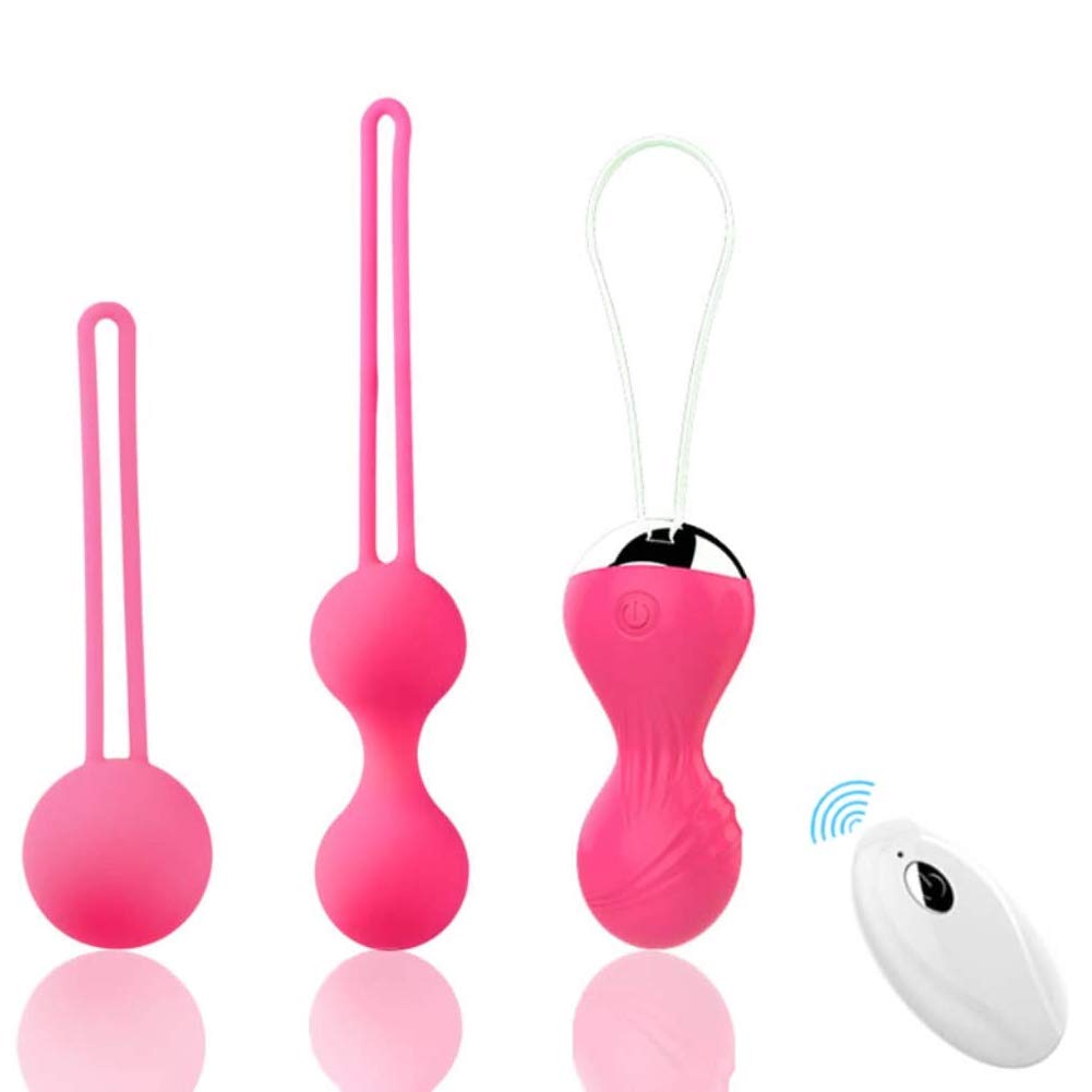 SXOVO Vaginal Training Ultimate Vaginal Contraction Pelvic Floor Urinary Leak Completely Waterproof Geisha Ball for Pink Ball, Tightening, 3-Step