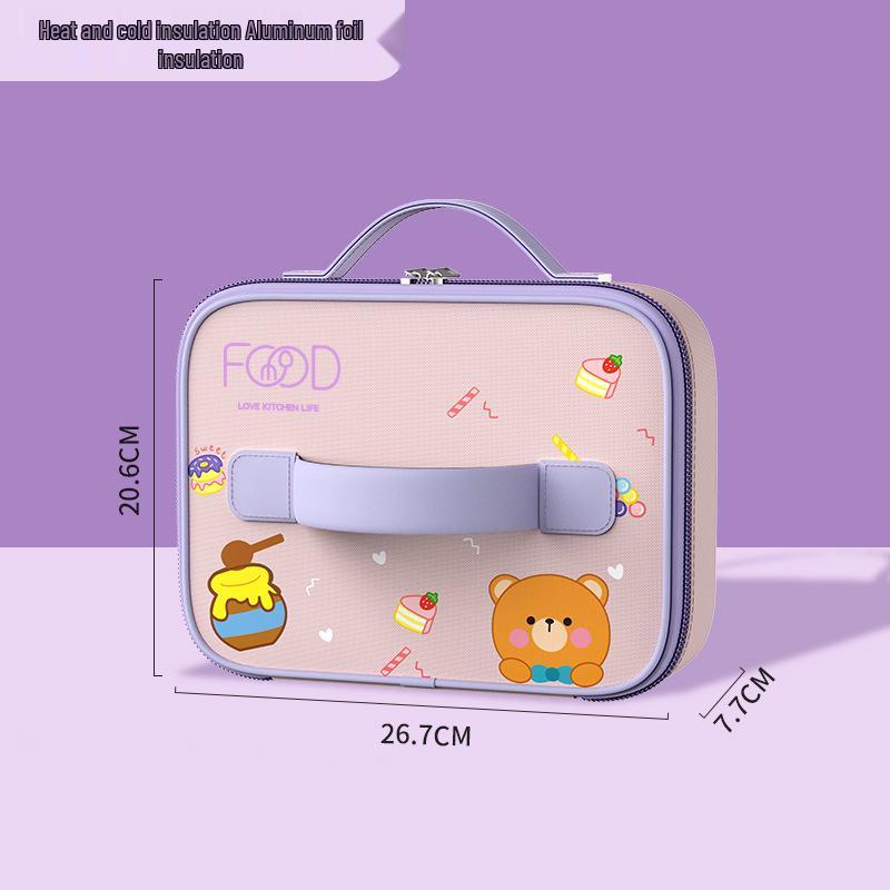 "Children's Insulated 316 Stainless Steel Lunch Box with Compartment Tray"