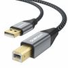 SUNGUY Printer Cable 3M Type A Male To Type B Male USB2.0 Cable Gold Plated Connector Printer USB Cable Computer and Printer Connection Cable Compatib