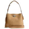 Coach Willow 32 Leštěná Crossbody Kabelka s Cvočky a Zapínáním na Zámek Dámské Kabelky Béžová CU058-LHNM5