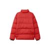Adidas Letter Logo Pattern High Collar Zip-Up Down Jacket Men Outerwear Red GV5348