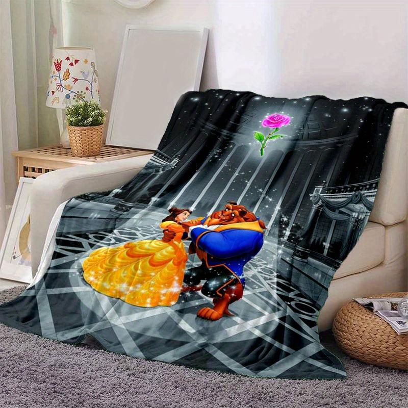 1pc. Disney Beauty and the Beast Blanket, Home Decor, Office Napkin, Outdoor Throw Gift for Kids Adults