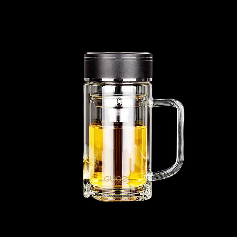 GUOZI Double-Layer Glass Office Cup