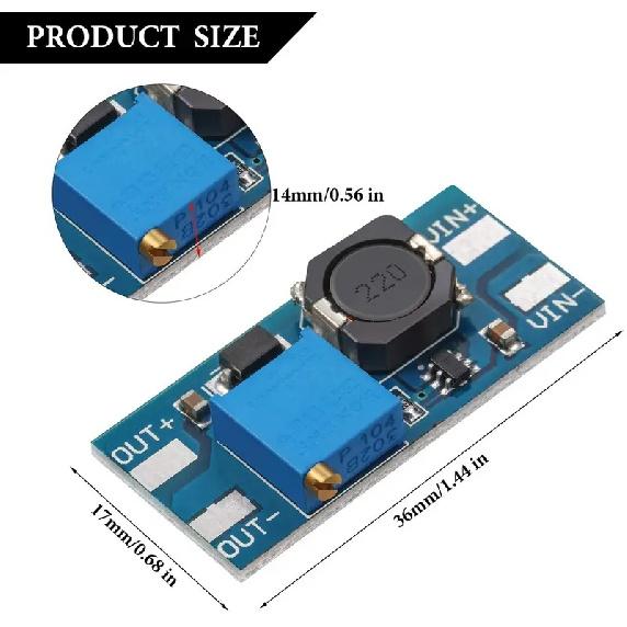 5PCS MT3608 DC-DC Step Up Converter Booster Power Supply Module Boost Step-up Board MAX output 28V 2A