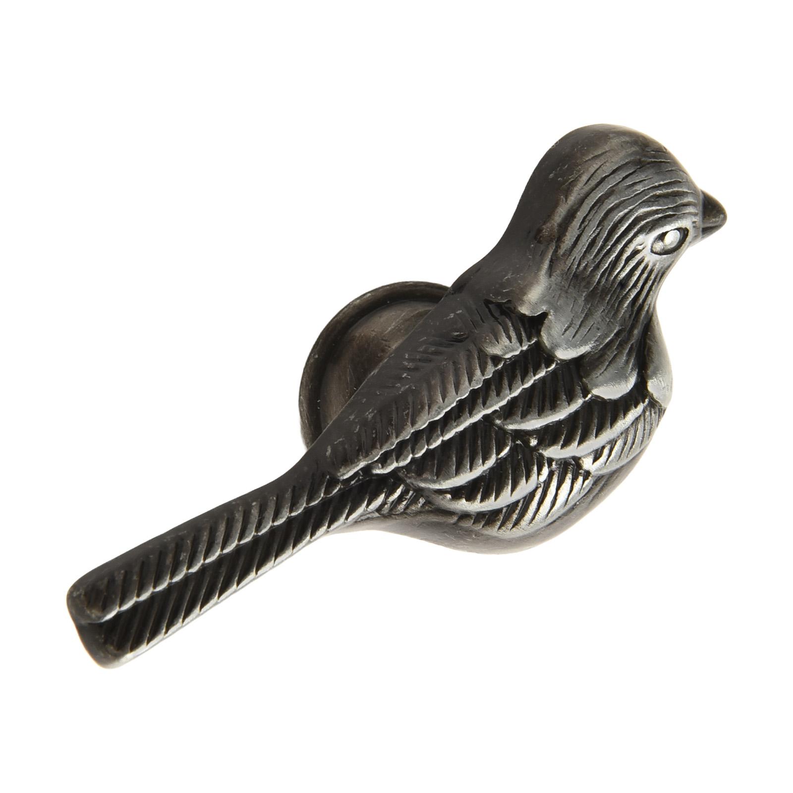 

1Pc Retro Solid Handles Golden Feather Little Bird Shaped Cabinet Door Knobs Dresser Pulls Handmade Furniture Knob