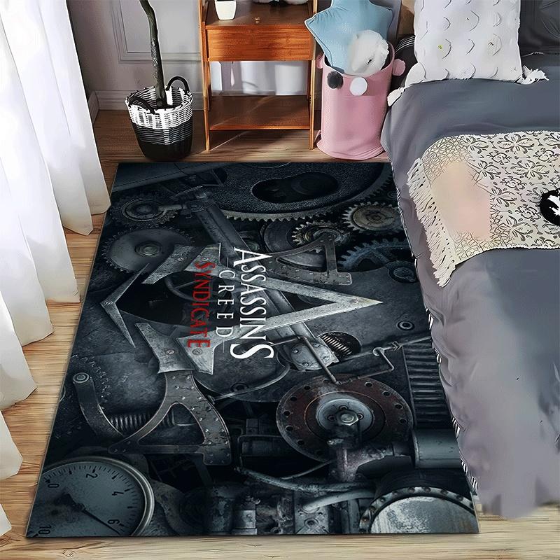 

Vintage Rug with Rusty Gear Design Suitable for use as an anti-slip game mat for living room and bedroom sofas 40x60cm( 15x23in )