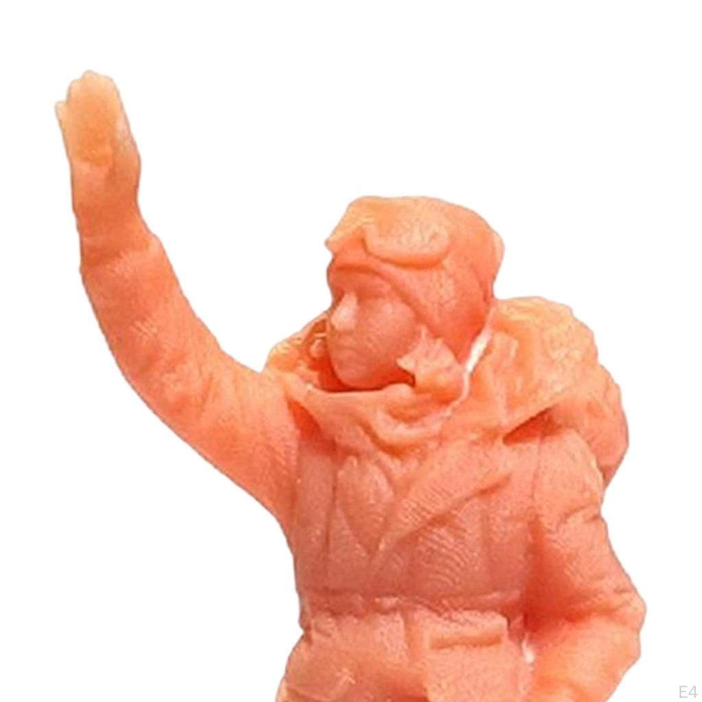 1:64 Scale Unpainted Human Figures, Resin Climbing DIY Crafts, Mini Action Figure for