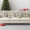 4Pcs Throw Pillowcase Snowflake Snowman Xmas Tree Pattern Invisible Zipper Design Pillow