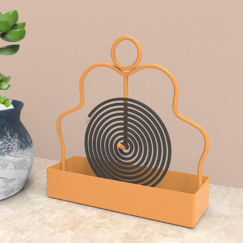 

Подставки для благовоний, каркас для благовоний, железная рама для защиты от комаров, современный репеллент, подставка для благовоний для дома, спальни, патио золотой