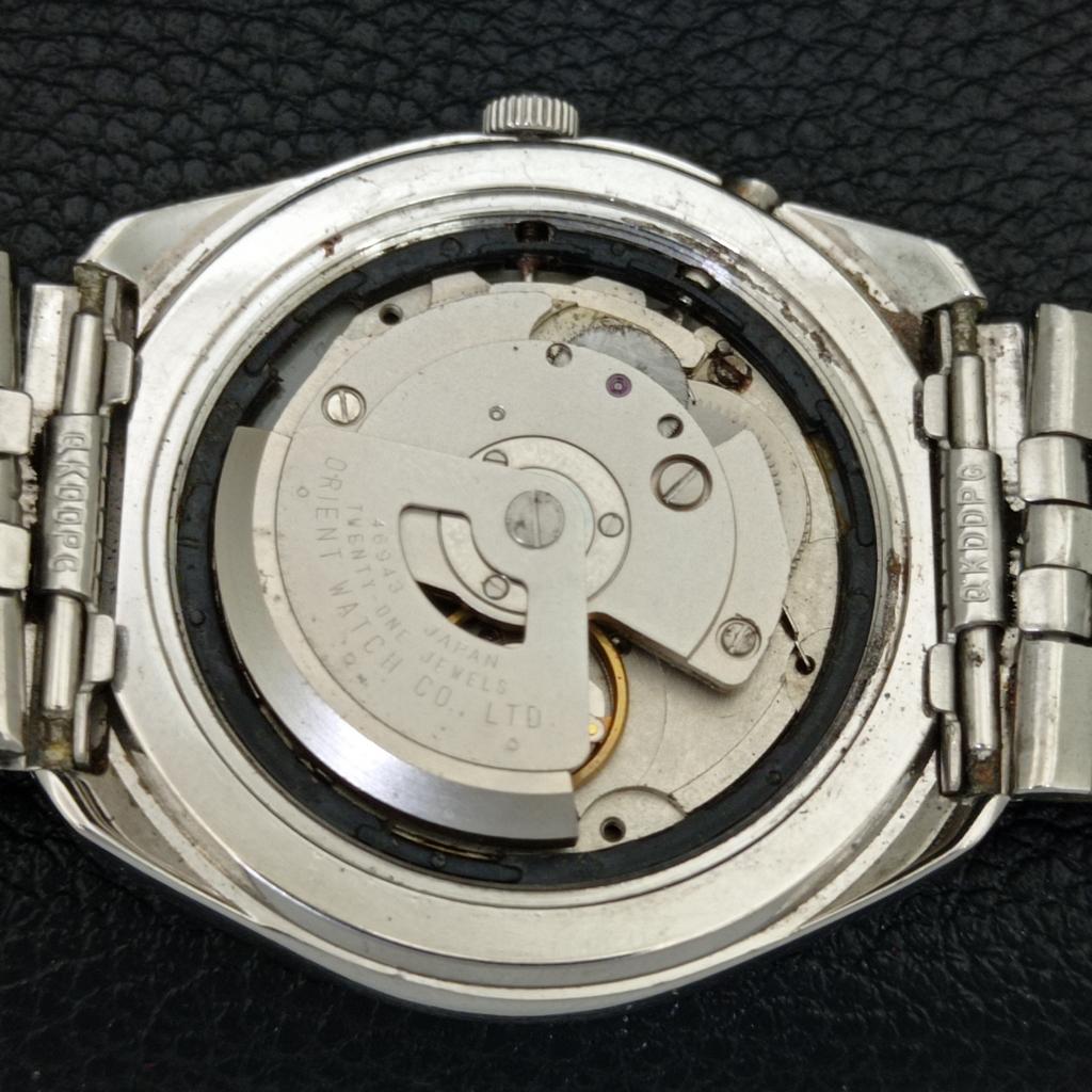 GENUINE VINTAGE ORIENT CRYSTAL AUTOMATIC JAPAN MENS WHITE DIAL WATCH a706311-1