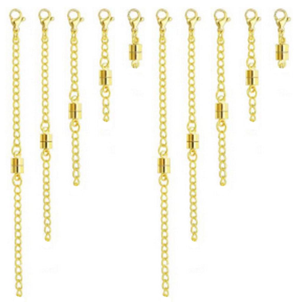 Set of 10 Magnetic Jewelry Clasps for DIY Bracelets with Chains