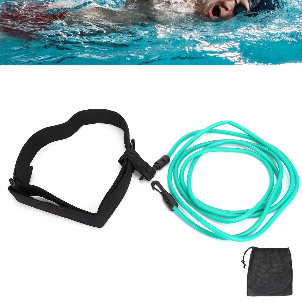 Schwimmtraining Widerstandsbänder Aquatisches Schwimmen Stationäre Seile Bungee-Leine Grün